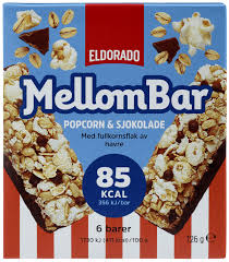 Mellombar popcorn & sjokolade